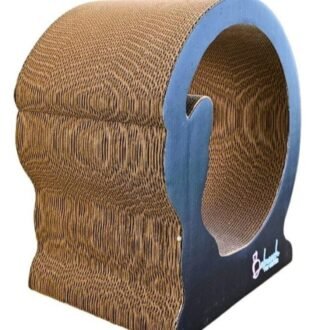 Cat Face Design Scratching Cardboard, Long-Lasting 35x38x23cm