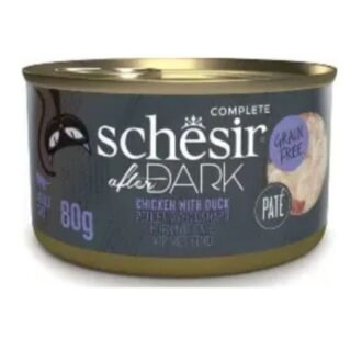 Schesir After Dark Chicken & Duck Pate Cat Food 80g