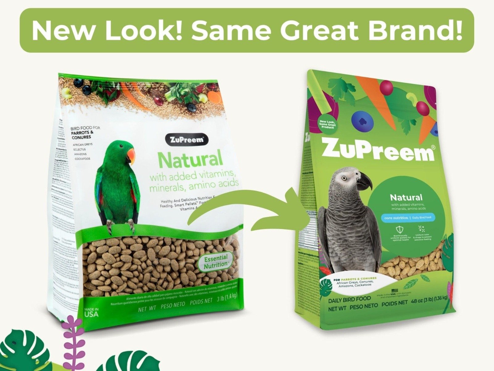 Natural Avian Diet Parrots And Conures 3 lb 1.36Kg